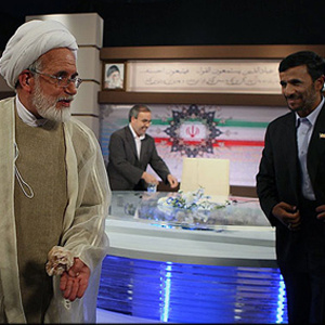 /گزارش تصویری/ در حاشیه مناظره انتخاباتی احمدی نژاد و حجت الاسلام کروبی
